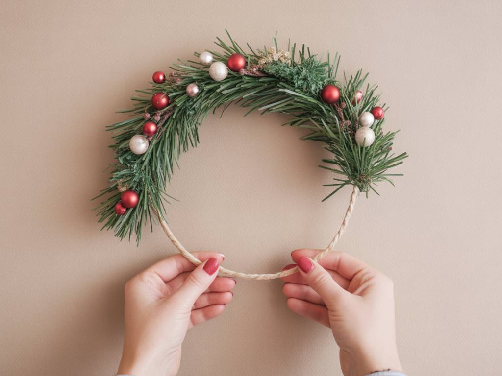Diy couronne de noël : idées simples à faire soi-même avec peu de matériel