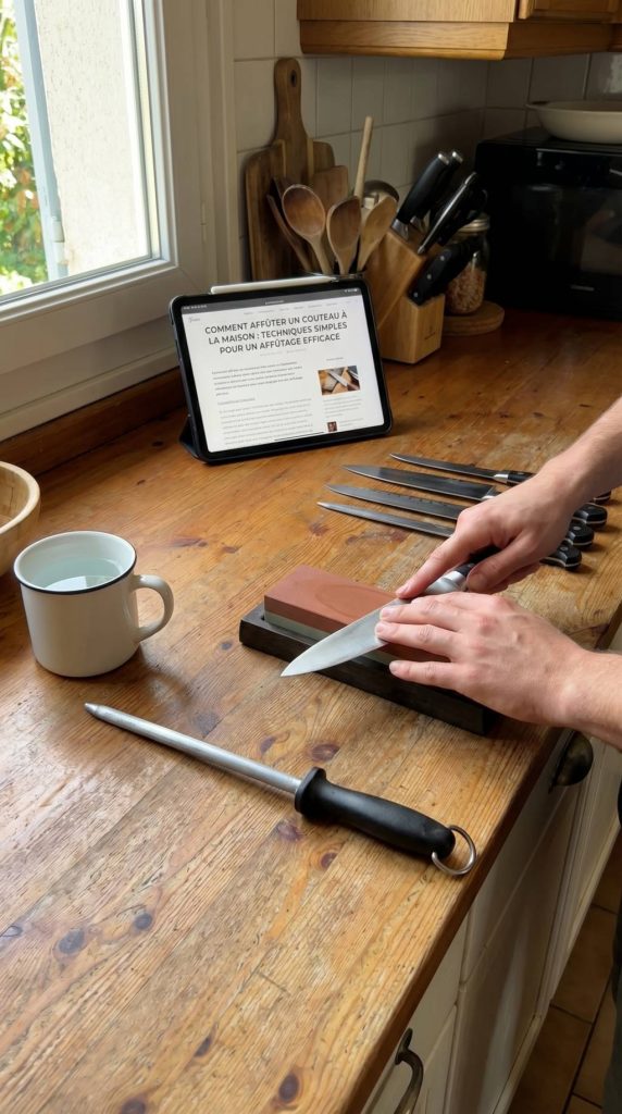 Comment affuter un couteau à la maison ? techniques simples pour un affûtage efficace